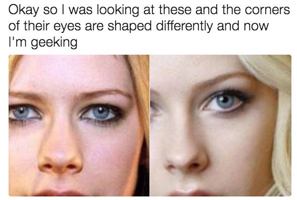 艾薇儿与现在艾薇儿对比 (真正的艾薇儿被顶替了)