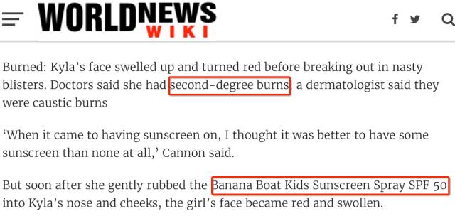 防晒喷雾被曝光,澳洲儿童防晒喷雾