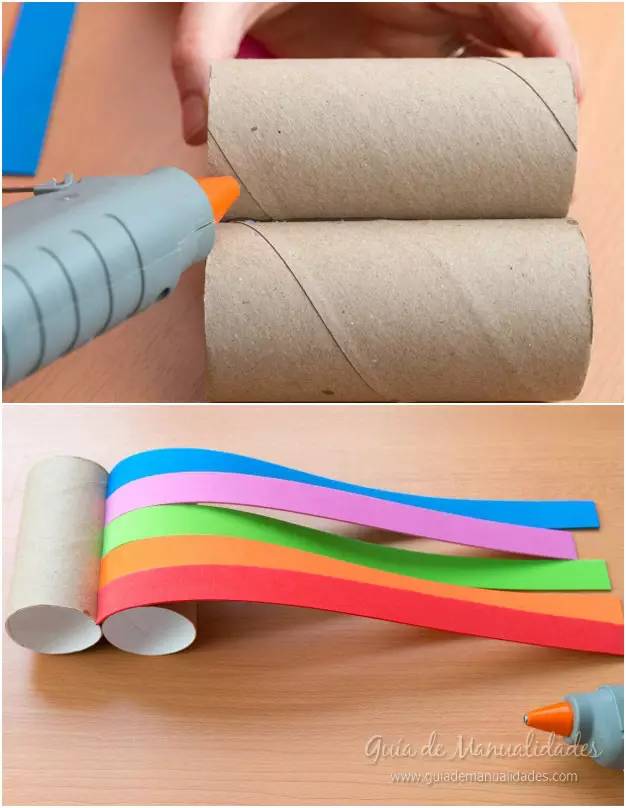 矮卷纸筒废物利用手工幼儿园,用卷筒纸儿童手工作品废物利用