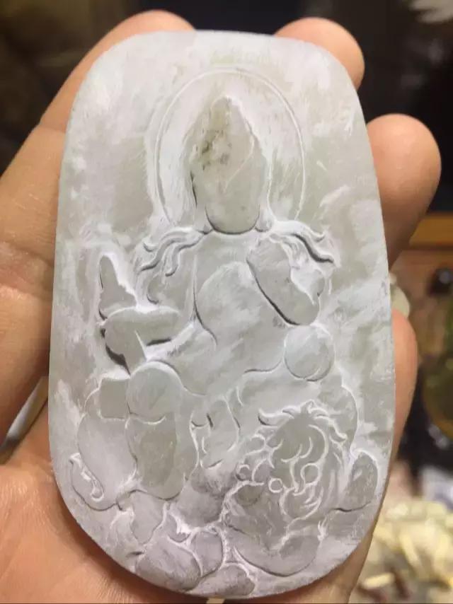 金丝玉雕刻文殊菩萨样板 (和田玉雕刻文殊菩萨图案)