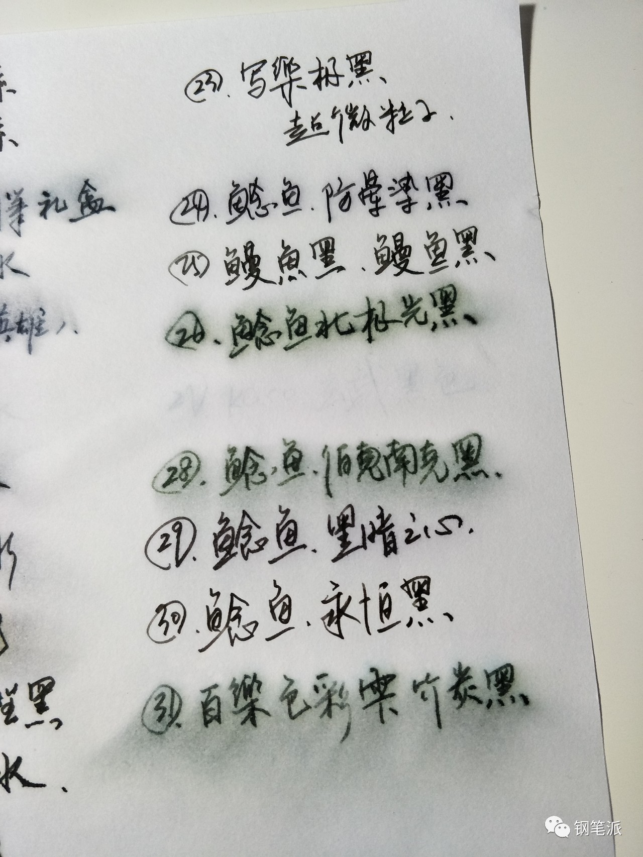 国产蓝黑色墨水测评,变态墨水