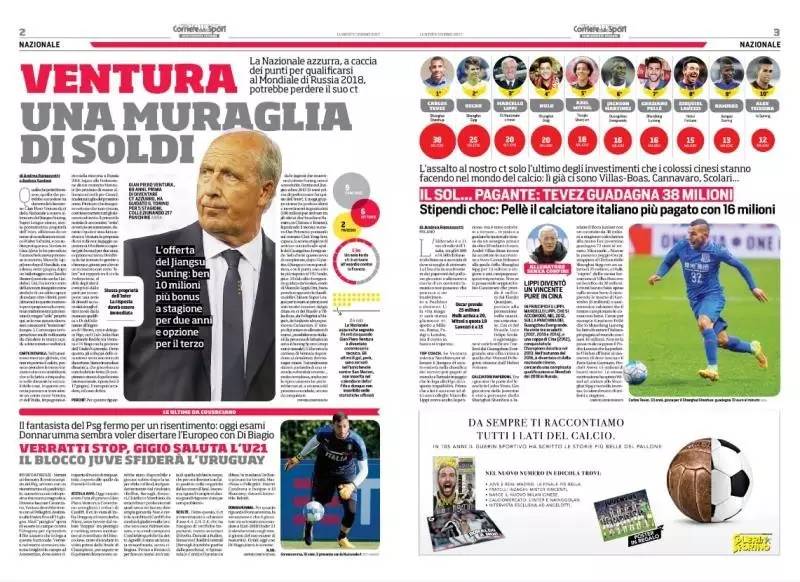 意大利媒体报道苏宁,意大利足协推进选帅