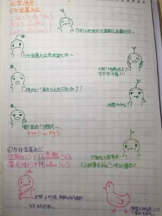 不能更赞!激萌版化学笔记竟然用分子讲故事!