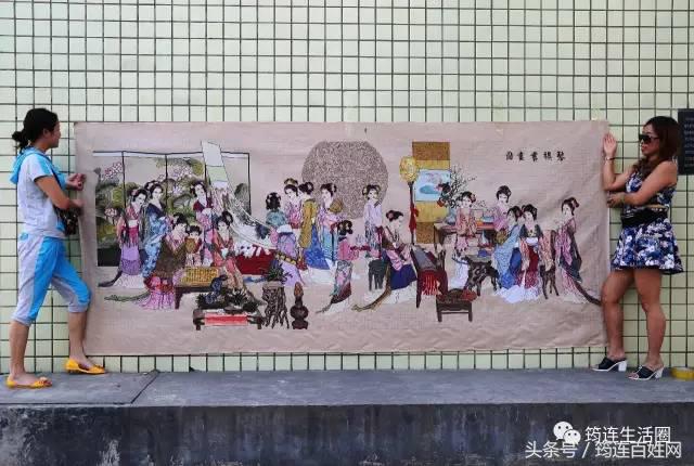 餐厅今年最火的十字绣,火锅店老板娘画画