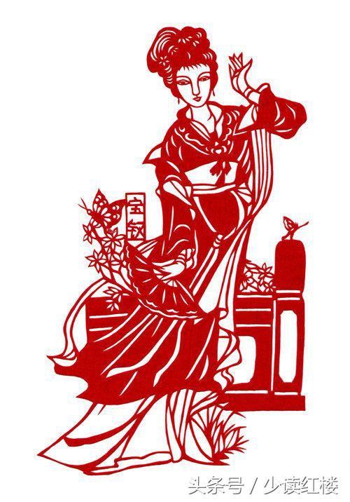 剪纸红楼梦人物肖像,红楼梦人物q版剪纸图