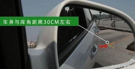 科二倒车入库正确看点慢教程口诀,科二倒车入库领线1.2-1.5米