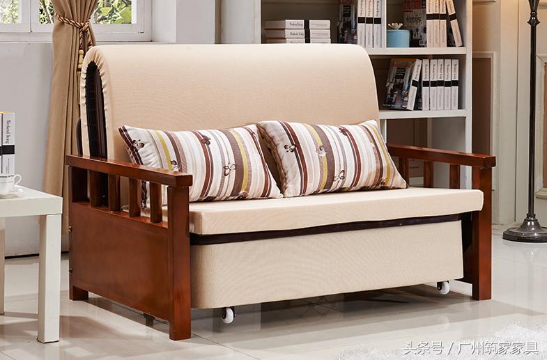 可折叠两用沙发床现代简约实木床,沙发床两用折叠实木床第一名