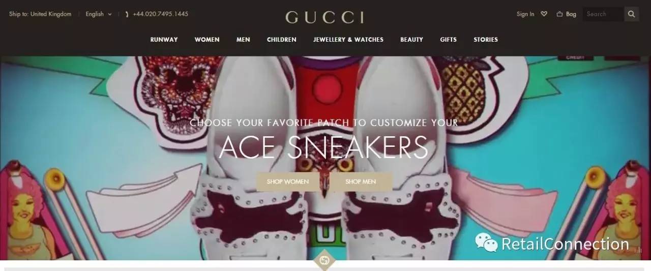 一份今日刚上线的Gucci.cn在线购物商店的神秘访客报告