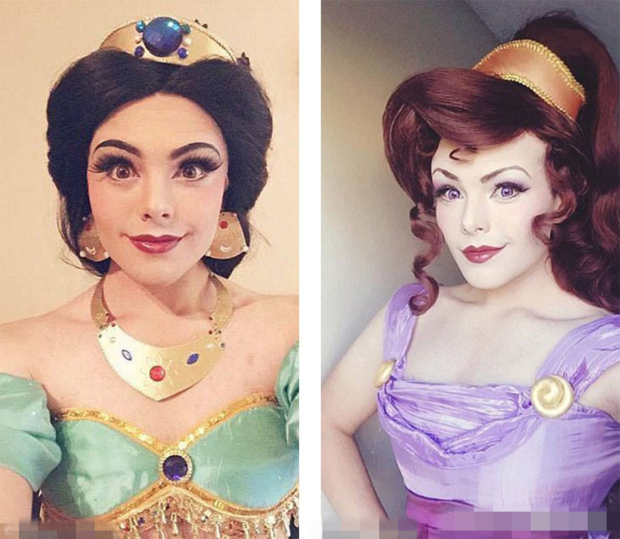 TA扮演的迪士尼公主被赞完美，但卸妆后的模样却让网友接受不了！