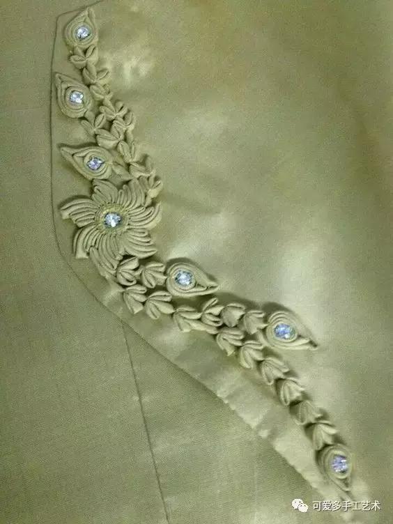 手工盘扣最简单版,用布做盘扣慢动作教程