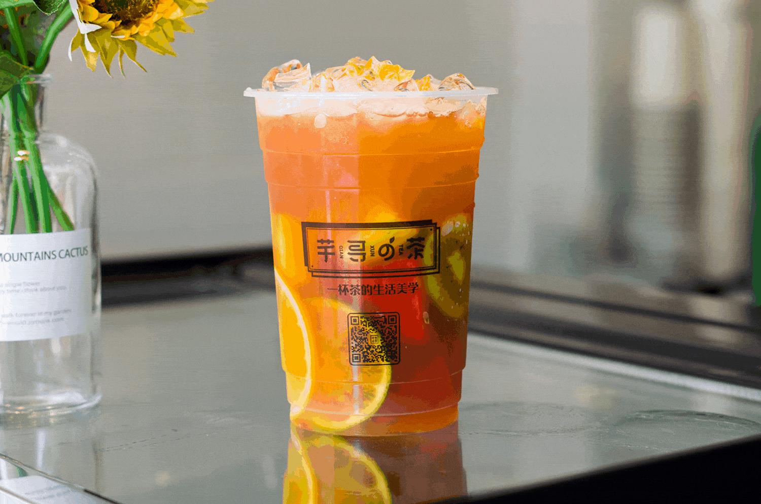 水果茶网红杯一次性,500g网红水果茶