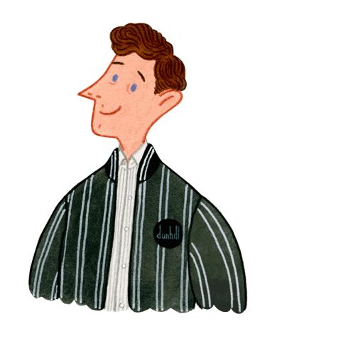 谈资｜那个专门画绅士的Mr.Slowboy，这次帮dunhill画了一只狗