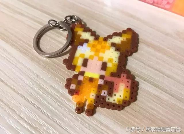 大家一起做手工,拼豆豆简单作品