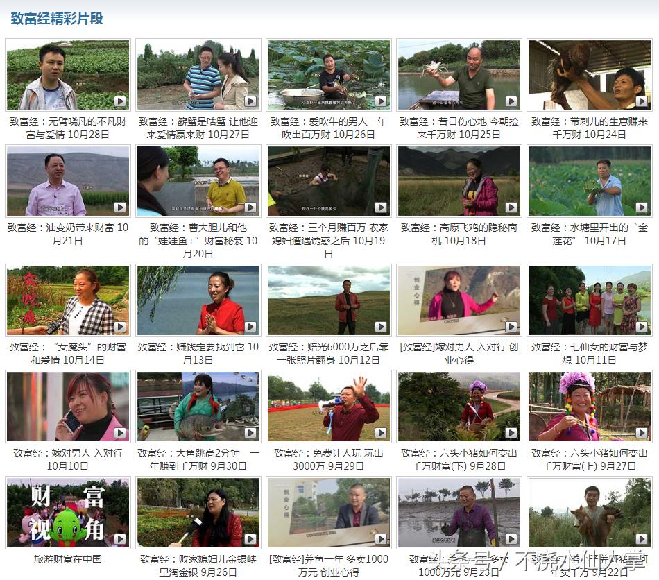 第一致富类节目，不单致穷能力强，取标题也是一绝，赶紧学学