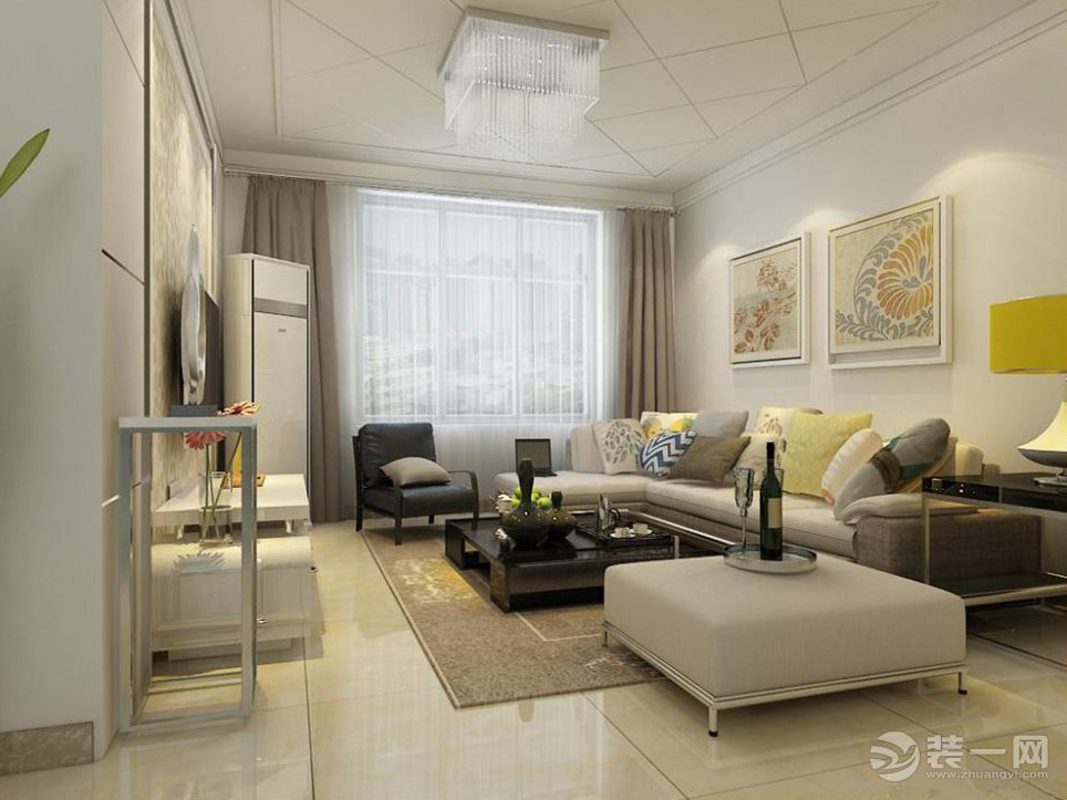 名辉豪庭简约装修,两室一厅装修效果名辉豪庭