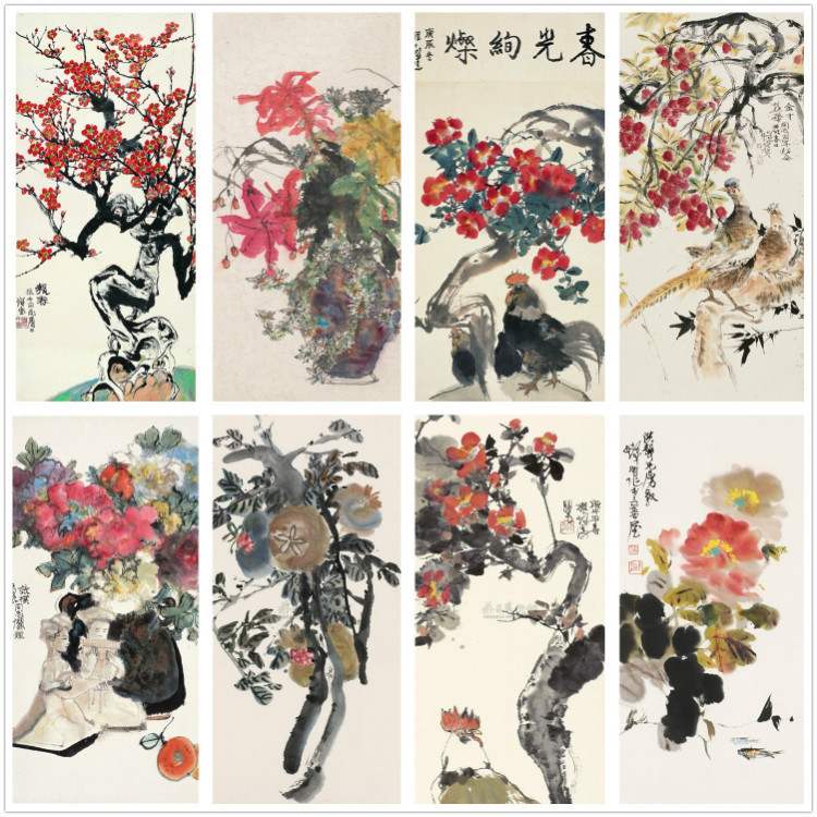 海派花鸟画谁的比较好,海派名家张雄花鸟画