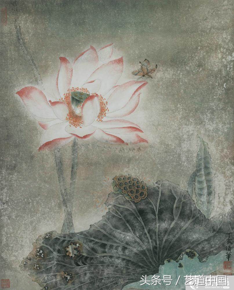 非学院派画师,画师画的荷花有多美