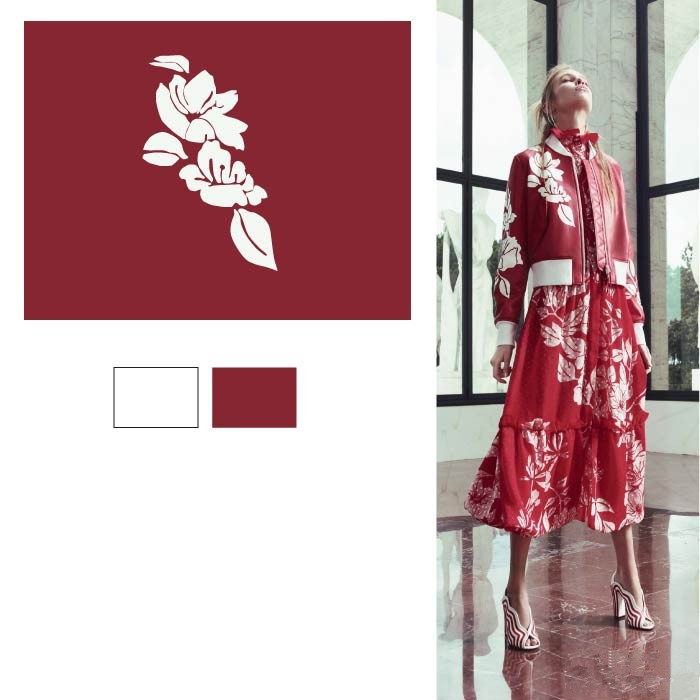 秀场系列服装配色效果图,彩色印花时尚秀图片高清