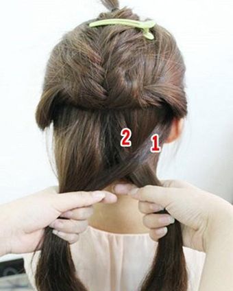 超有个性的几款韩式编发简单易学,半披直发编发教程