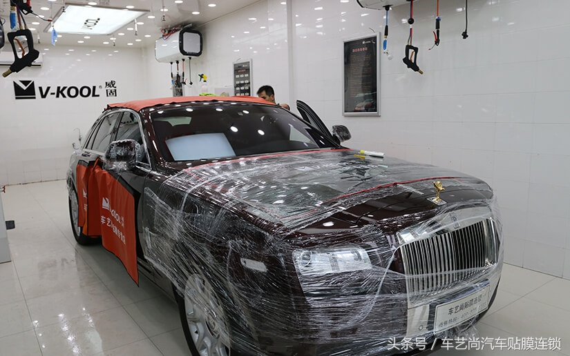 劳斯莱斯古思特车衣贴膜详细视频,上海劳斯莱斯贴车衣