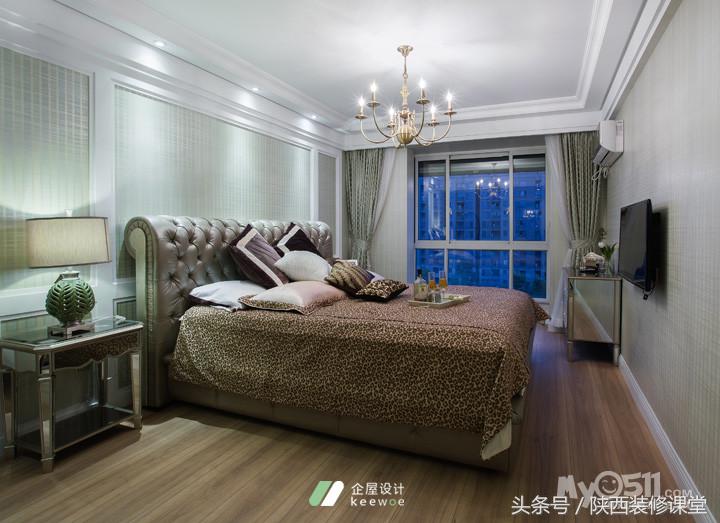 10万美式经典装修三室两厅,130平方房子美式轻奢装修20万