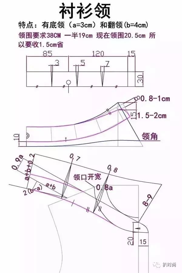 领子怎么画款式图,新中式衣领画法