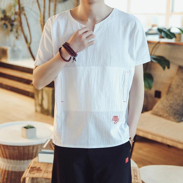 女士牛仔七分中裤哈伦萝卜裤,亚麻休闲民族风哈伦裤