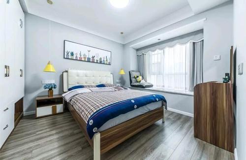 清新北欧风装修70平,蓝庭国际精装修效果图