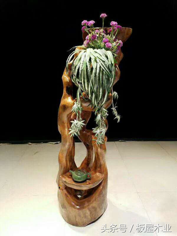 根雕花架大全,客厅摆放根雕有什么讲究