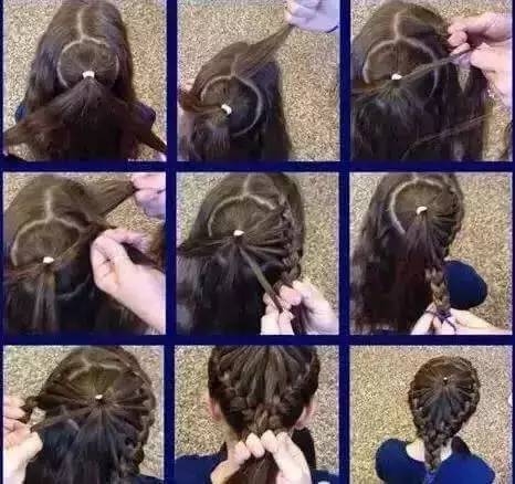 宝妈儿童编发之个性马尾辫编法,超级简单的儿童编发