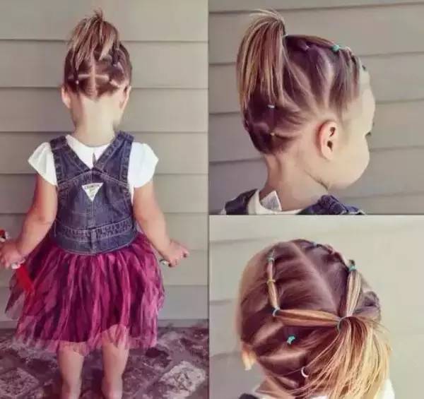 宝妈儿童编发之个性马尾辫编法,超级简单的儿童编发