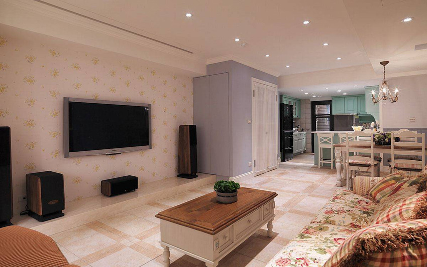 美式复古风格，武汉中国铁建梧桐苑，138平25万全包，有餐厅吧台