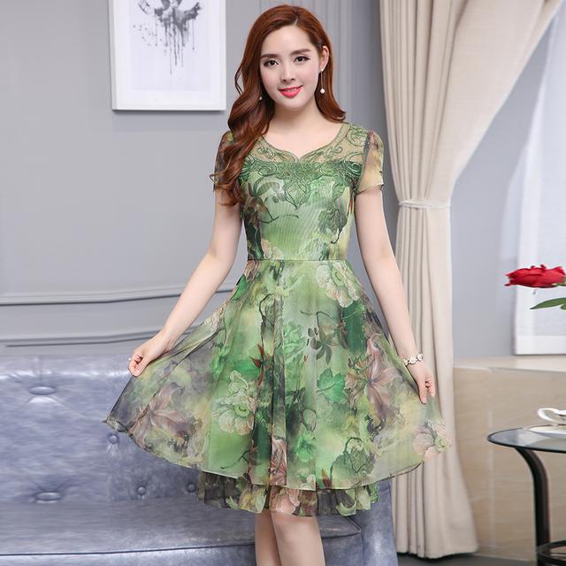 桑蚕丝连衣裙宽松大码减龄裙,桑蚕丝带袖连衣裙气质高级感