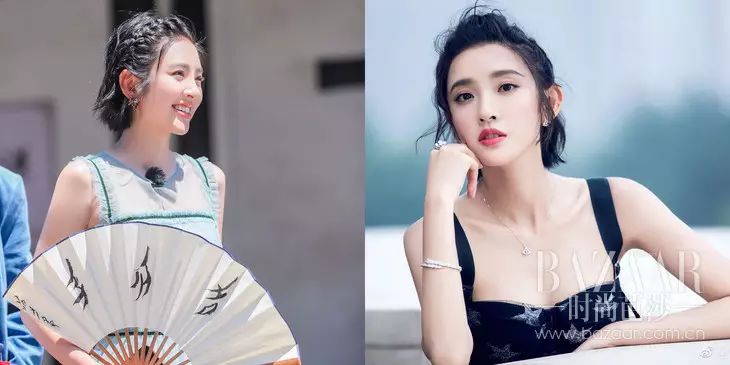 唐艺昕刘海短发,唐艺昕的短发造型