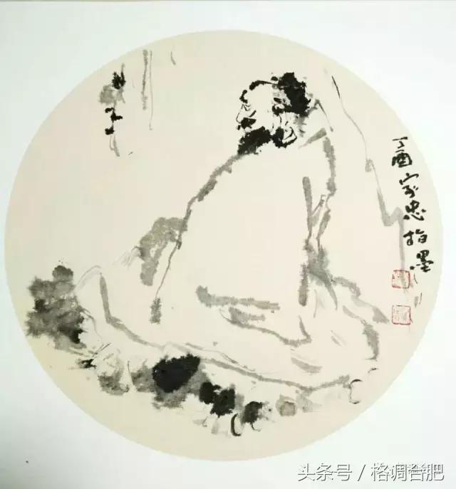 痴迷画画,除了教书就是水墨画