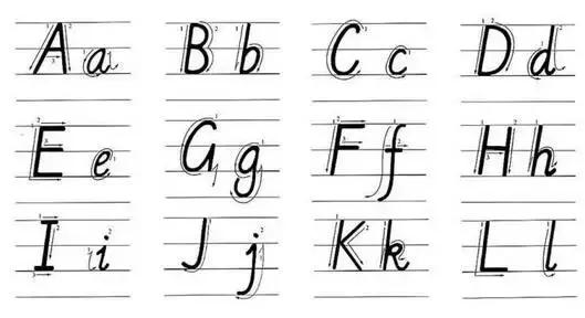 aoeiu26个字母怎么书写,英文二十六个字母考试写法