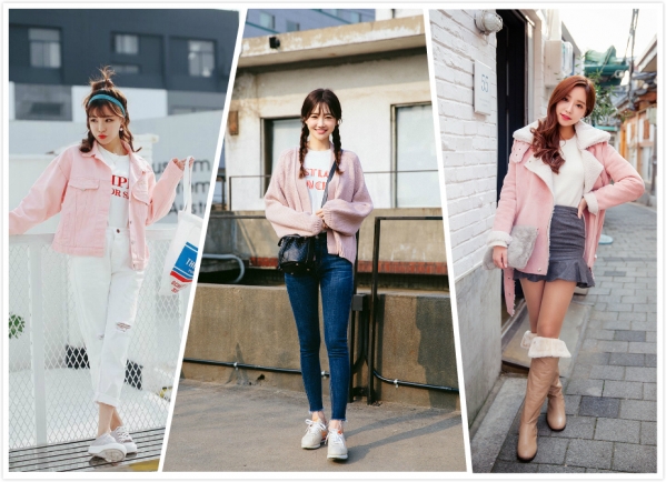 粉色毛呢大衣配什么颜色裤子好看,粉色衬衫搭配什么颜色的裤子好看