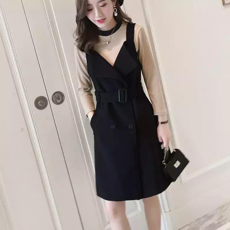 灰色吊带连衣裙怎么叠穿,吊带连衣裙穿搭技巧