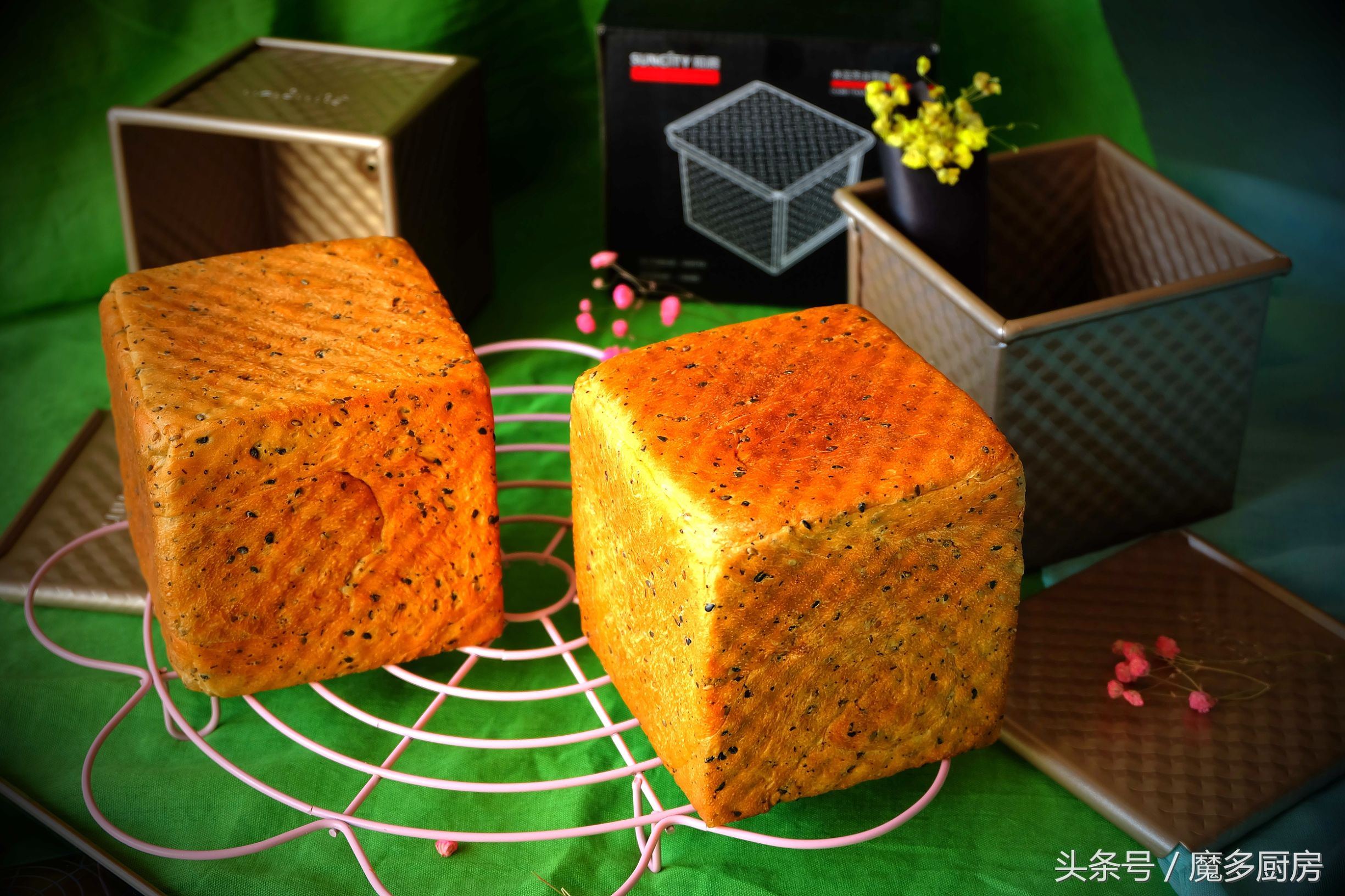 自家做不含黄油的吐司面包,想吃夹心小面包