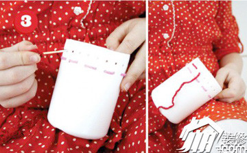 红酒瓶改造花瓶画,红酒瓶摆件