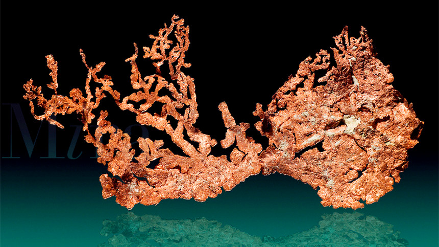 奇妙的矿物世界自然铜,矿物世界自然铜