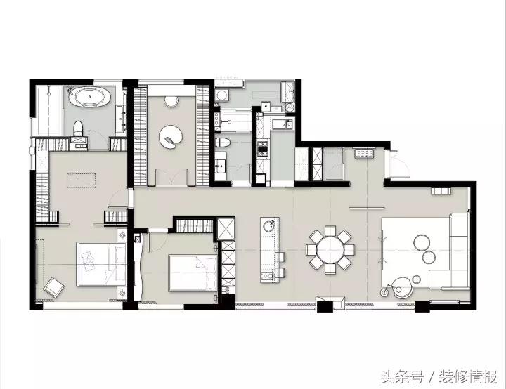 她家竟然有两个衣帽间、两个厨房！