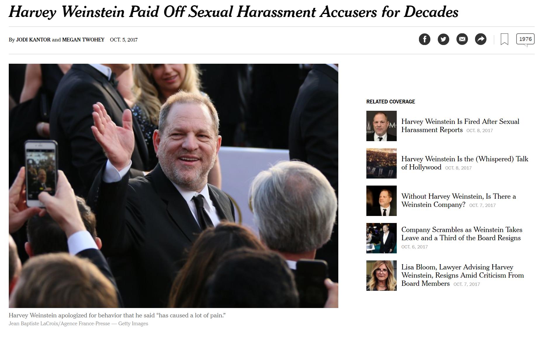 好莱坞韦恩斯坦事件后续 (韦恩斯坦纪录片)