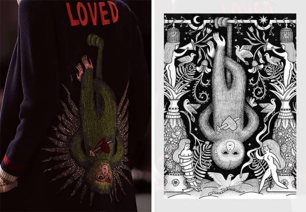 gucci日系插画,gucci限量版插画