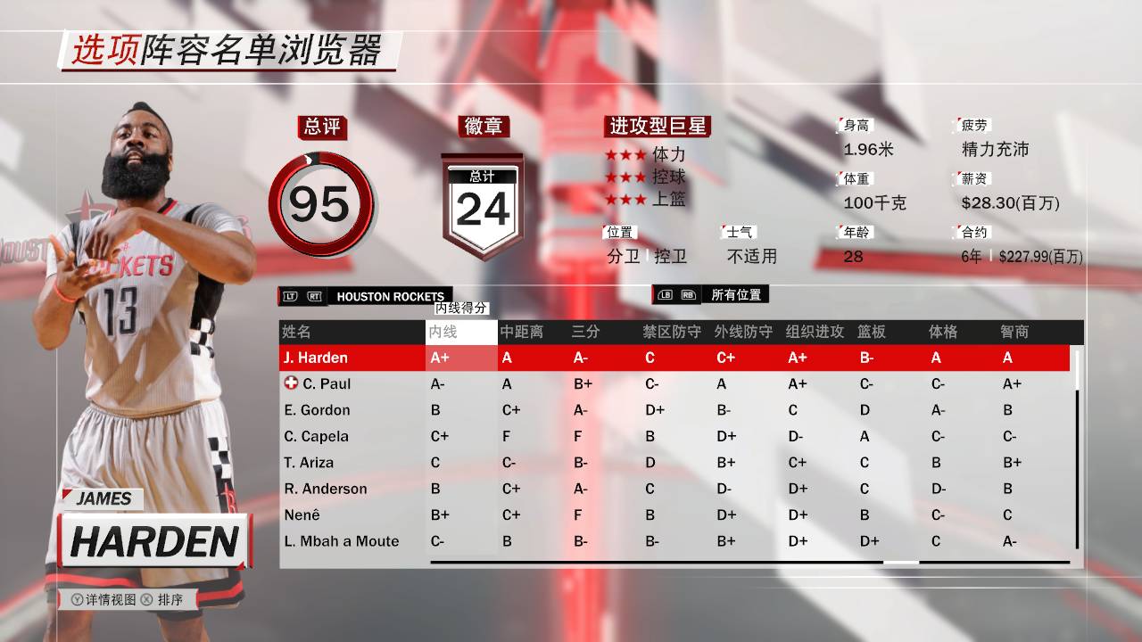 nba2k17怎么选择詹姆斯哈登,2k18詹姆斯最佳阵容