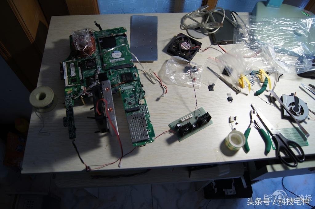 联想一体机拆机改台式电脑,旧联想笔记本改造小主机