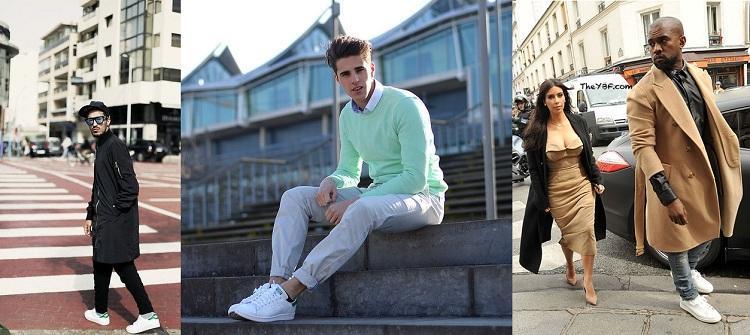 时尚潮人麦昆小白鞋穿搭,潮人必备小白鞋