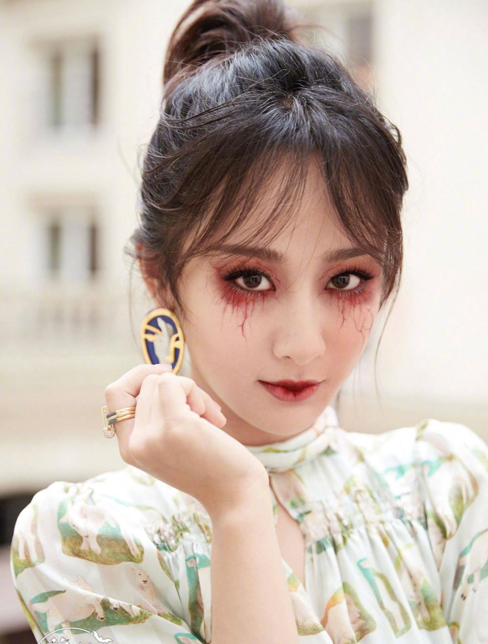 万圣节妆容林允,万圣节杨紫妆容