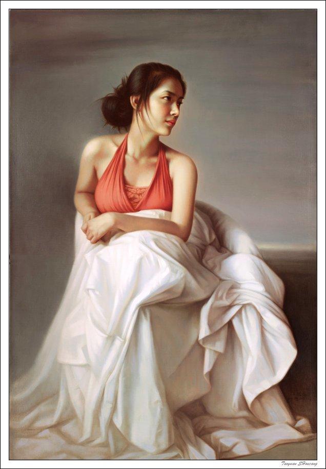 现代油画色彩丰富人物作品,现代艺术油画技法解析