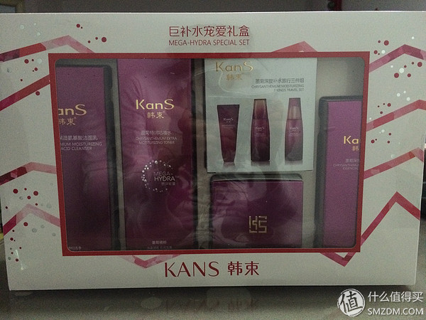 韩束巨补水套装测评,韩束净透淡斑焕白礼盒五件套